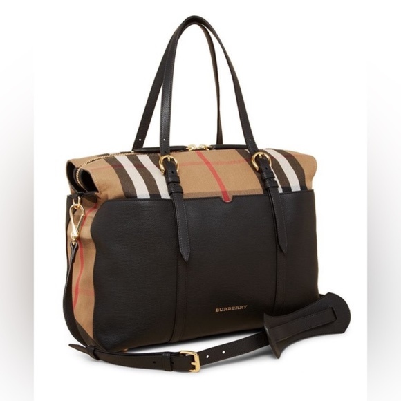 Burberry Mason House Check and Leather diaper bag - Picture 1 of 10